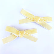 4 pack Velvet Alligator Clips School Girl Tied bows Ponytails Baby Wisp