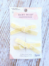 Velvet Bows - Alligator Clip - Pigtail Pair - Ivory Baby Wisp