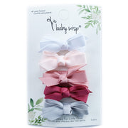 5 Small Snap Clips Chelsea Boutique Bow Collection - Wedding Bliss Baby Wisp