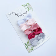 5 Small Snap Clips Chelsea Boutique Bow Collection - Wedding Bliss Baby Wisp