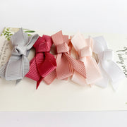 5 Small Snap Clips Chelsea Boutique Bow Collection - Wedding Bliss Baby Wisp