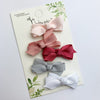 5 Small Snap Clips Chelsea Boutique Bow Collection - Wedding Bliss Baby Wisp