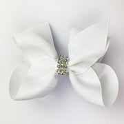 Americana Bow Pinch Clip - Diamond Rhinestone Bling Baby Wisp