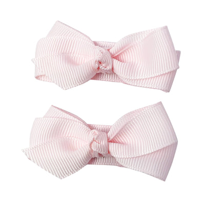 Aiyanna Boutique Hair Bow - Large 5cm Snap Clip - Ballet Pink Baby Wisp