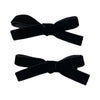 Velvet Ribbon Pigtail Bows Alligator Clips - 2 Bows Baby Wisp